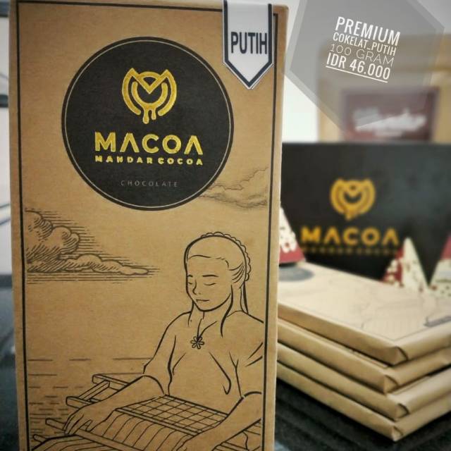 

MACOA - COKELAT PUTIH - WHITE CHOCOLATE - COUVERTURE - COKELAT BAR 100gr