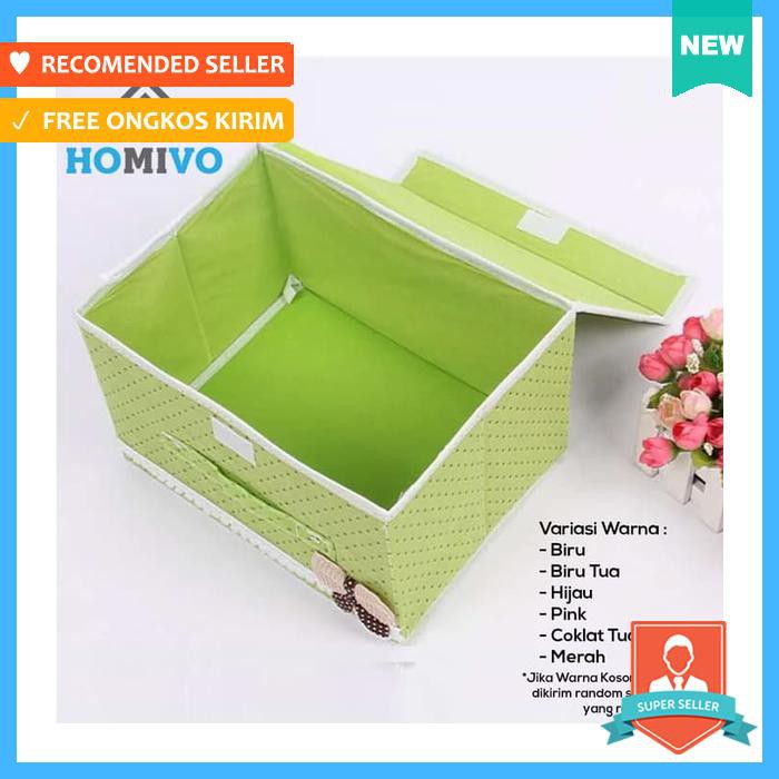 Kotak penyimpanan pakaian - storage box - kotak baju besar biru - storage box multifungsi