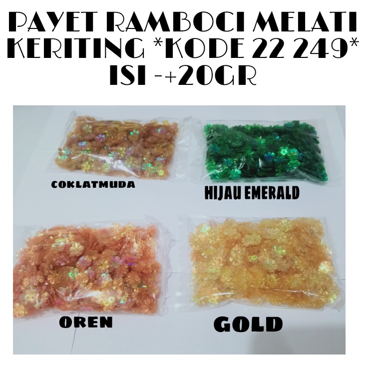 PAYET RAMBOCI MELATI KERITING *KODE e 22 249* ISI 10GR