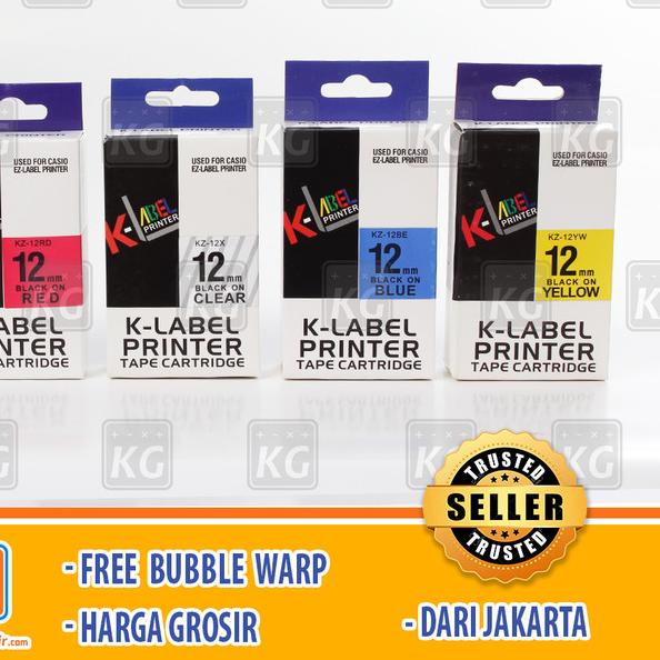 

➭ Kertas K Label Printer EZ Label 12 MM Compatible Casio Tape Cartridge - Kuning ☪