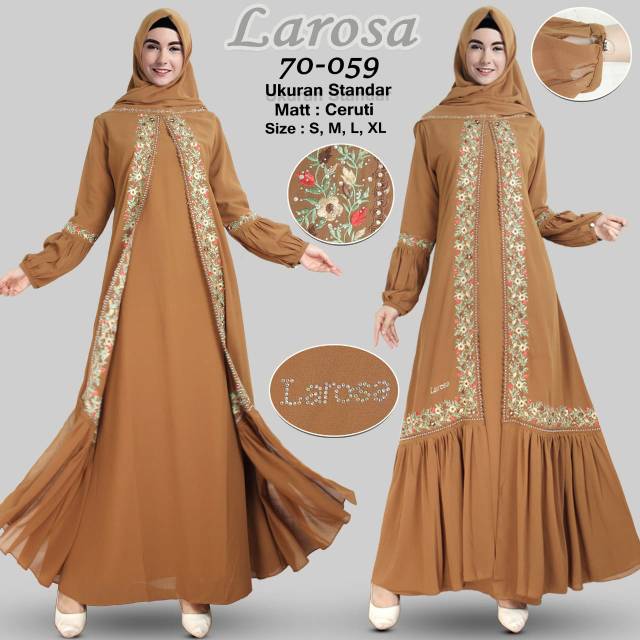 Gamis Jumbo Set Kerudung Original Larosa