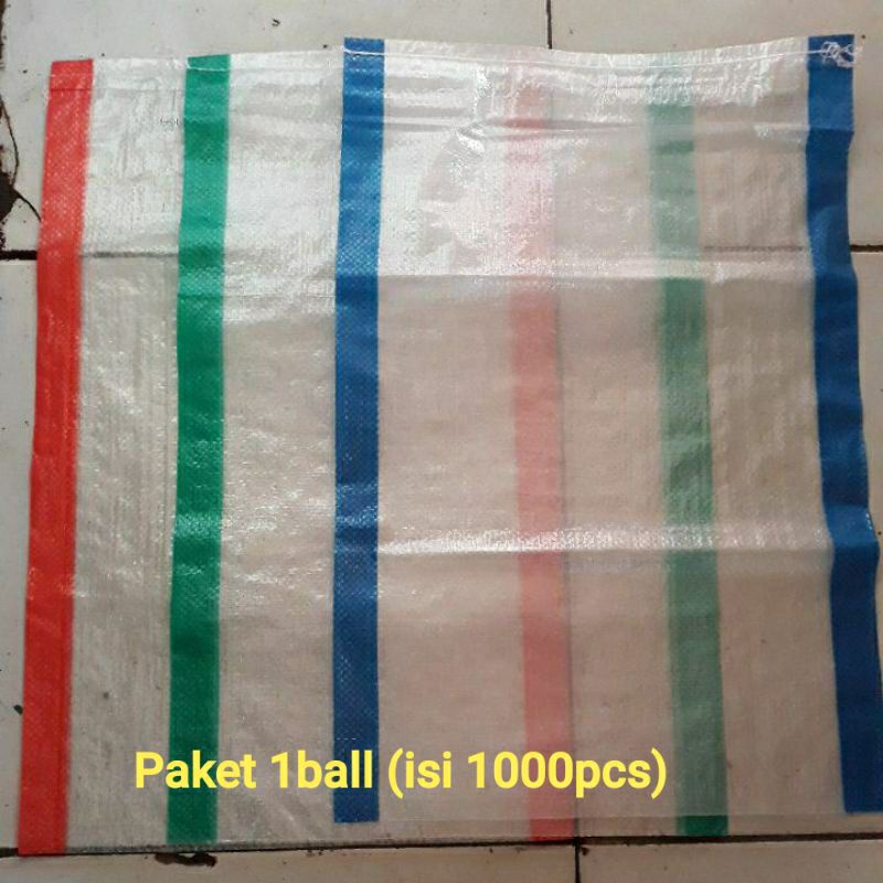 Karung beras 10 kg polos transparan ukuran 35x55 1ball isi 1000pcs