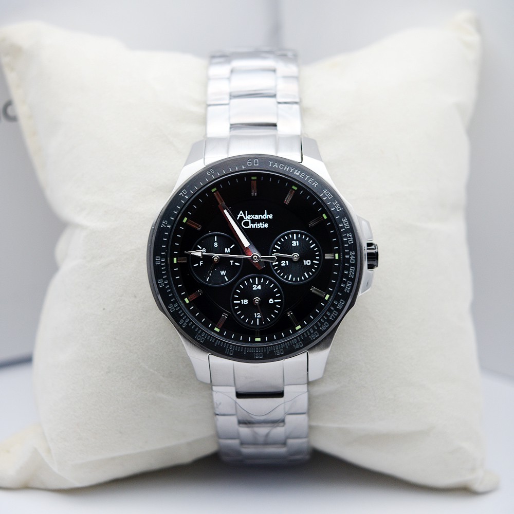 Alexandre Christie AC 6352 Silver Black Ladies