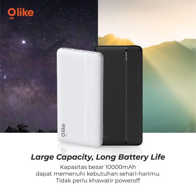 OLIKE POWERBANK 10000mAh QUICK CHARGE 3A LED INDIKATOR P1S GARANSI 1 TAHUN