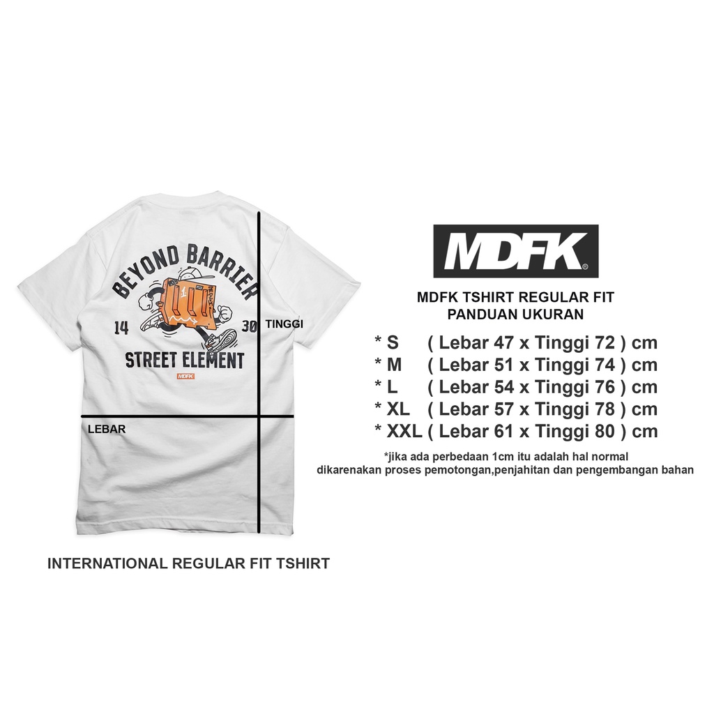 mdfk beyond barrier white t-shirt