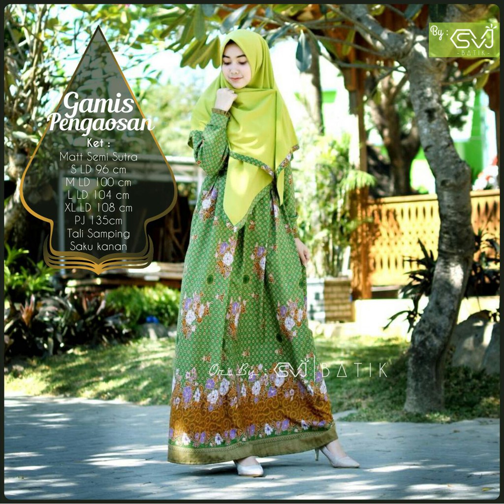  Gamis  Pengaosan Fashion Wanita  Gamis  Batik  Modern Dress 