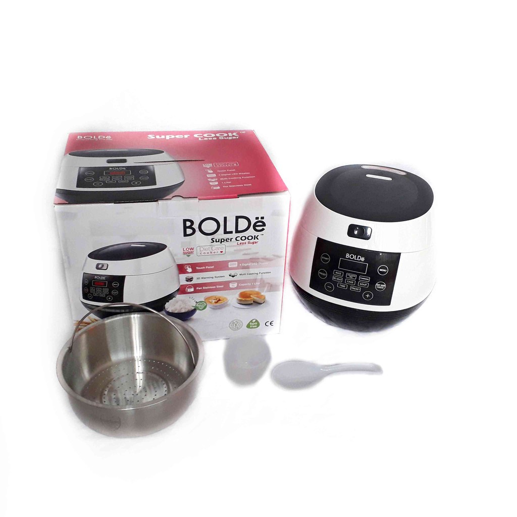 Rice Cooker Bolde Super Cook Less Sugar 1 L Magic Com Bolde Low Carbo Rice Cooker Sehat Bolde