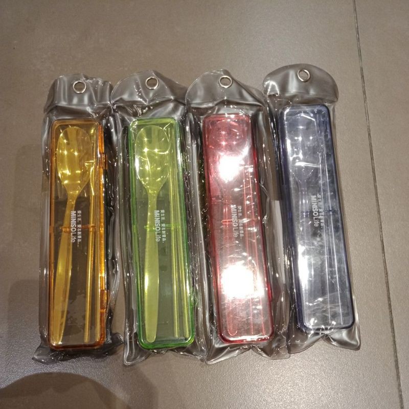 Stainless steel sendok & sumpit miniso