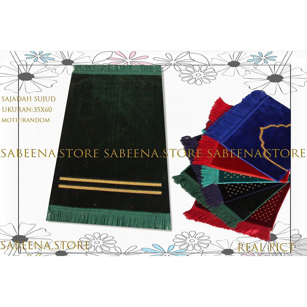 Sajadah Sujud Impor Turki Motif Minimalis Ukuran 35x60 Perlengkapan Shalat By Sabeen.Store