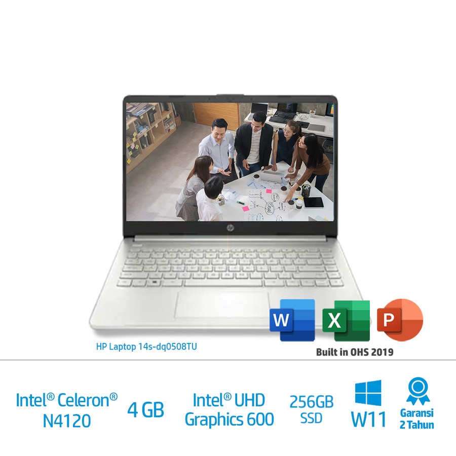 HP 14s DQ3109TU DQ3110TU Intel N4500 8GB 256GB SSD 14&quot;HD Win11 OHS