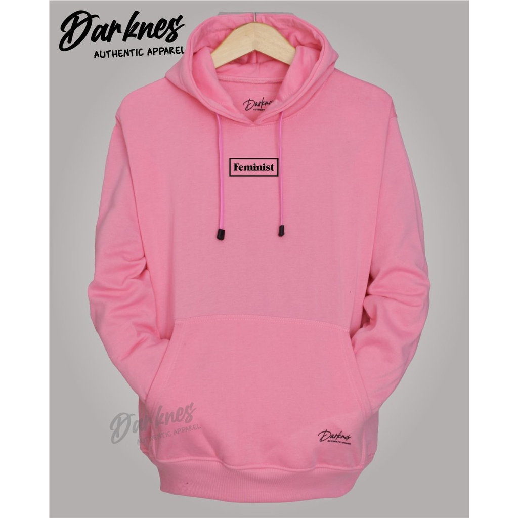 Sweater hoodie wanita terbaru 2022 warna pink FEMINIST Drakness original keren sweater hoodie laki laki dewasa sweater hoodie pria ori jepang  M L XL XXL