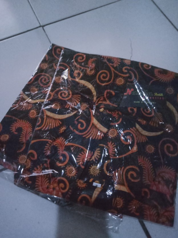 Nabila Batik Jumbo M / 10xl Kemeja Lengan Pendek Motif Bunga Salju Murah Batik Jumbo