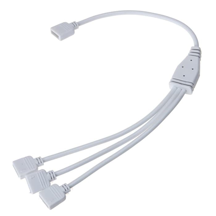 Kabel Sambungan led strip RGB 3528 5050 1 KE 2 3 4 connector 4 pin Splitter Cabang 1 to 2 3 4 LED St