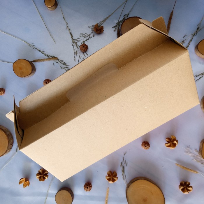 

NEW TAS GABLE BOX BAHAN KERTAS BROWNKRAFT 280gr UKURAN 24 X 8,8 X 10 cm
