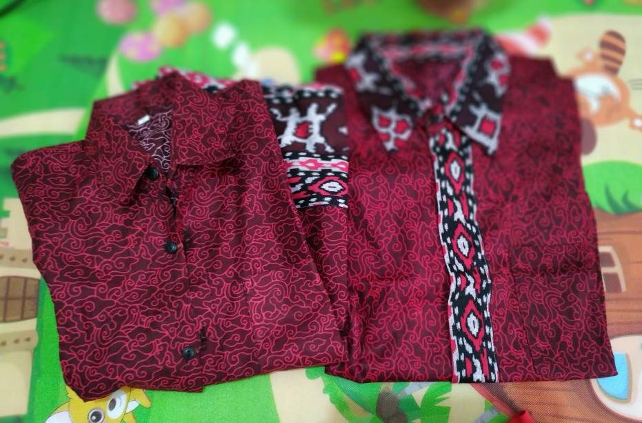 ( Couple Keluarga ) Batik Couple Keluarga Sania Ruffle Ori Ndoro Jowi Dnt - Mega