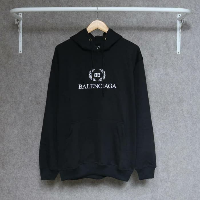 JAKET HOODIE FLEECE BALENCIAGA LOGO BASIC