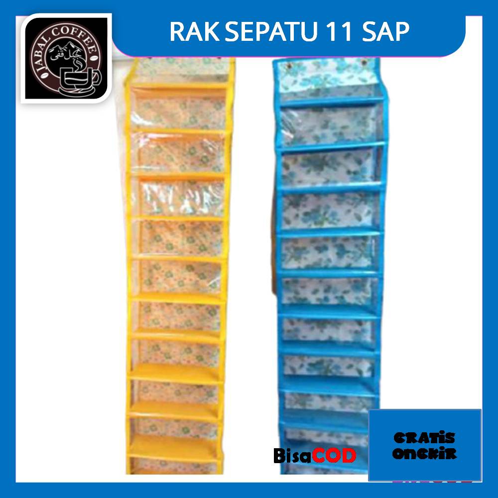 Rak Sepatu Polos Full Resleting 610 Gram / Rak Sepatu Gantung Polos 11 Sap Kode 34