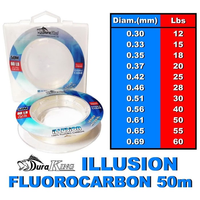 Leader Flurocarbon Duraking Illusion 50m