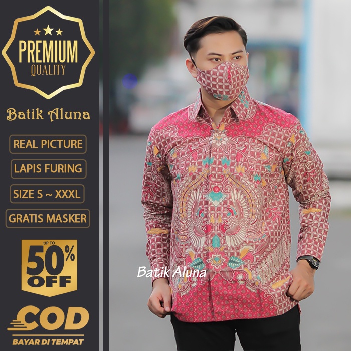 BATIK PRIA LENGAN PANJANG MEWAH PREMIUM ALUNA PRABUSENO SHANGHAI KERIS KEMEJA BATIK ACARA NIKAHAN KE