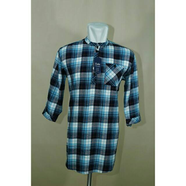 Zaki Collection Koko Flannel Premium Lengan 3/4 High Quality Flnnel