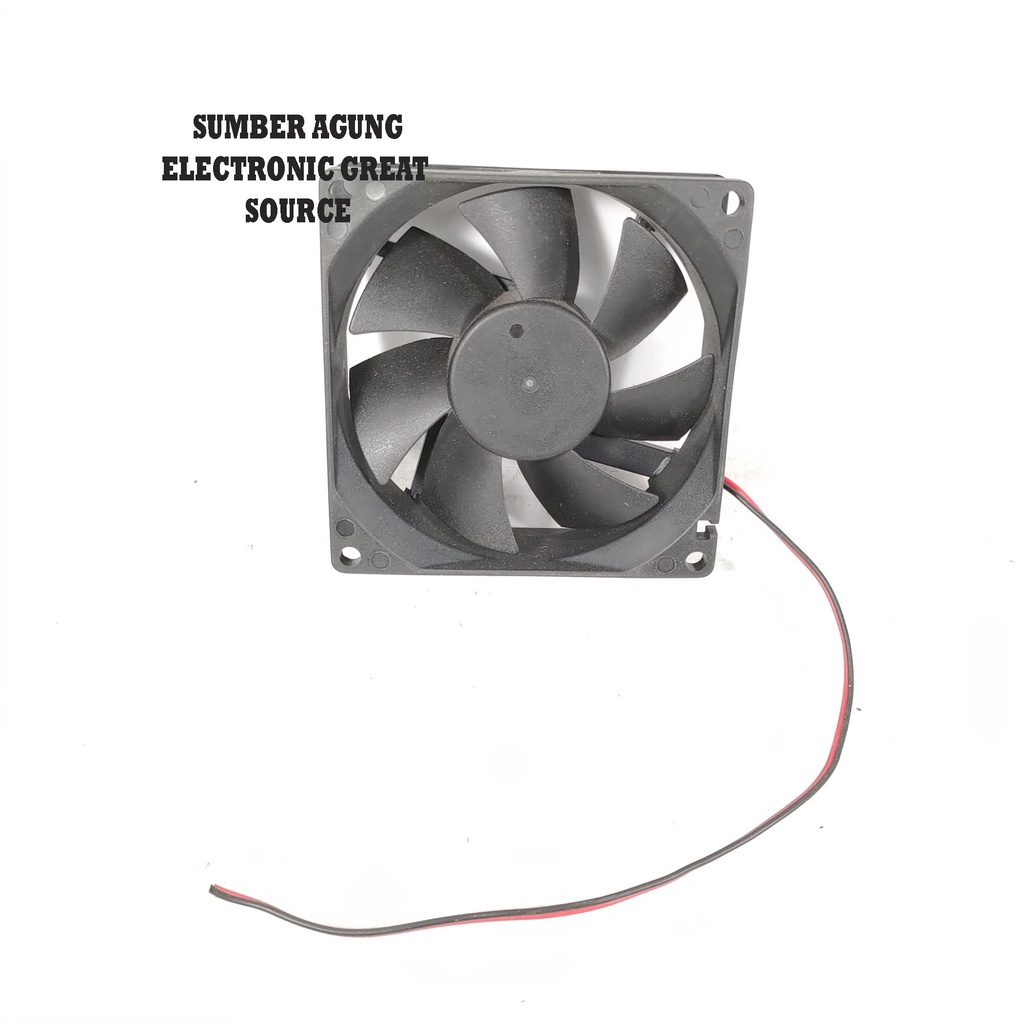Klop Kipas 12x12 AC 220V 12cm Plastic Fan Listrik Hitam Berkualitas
