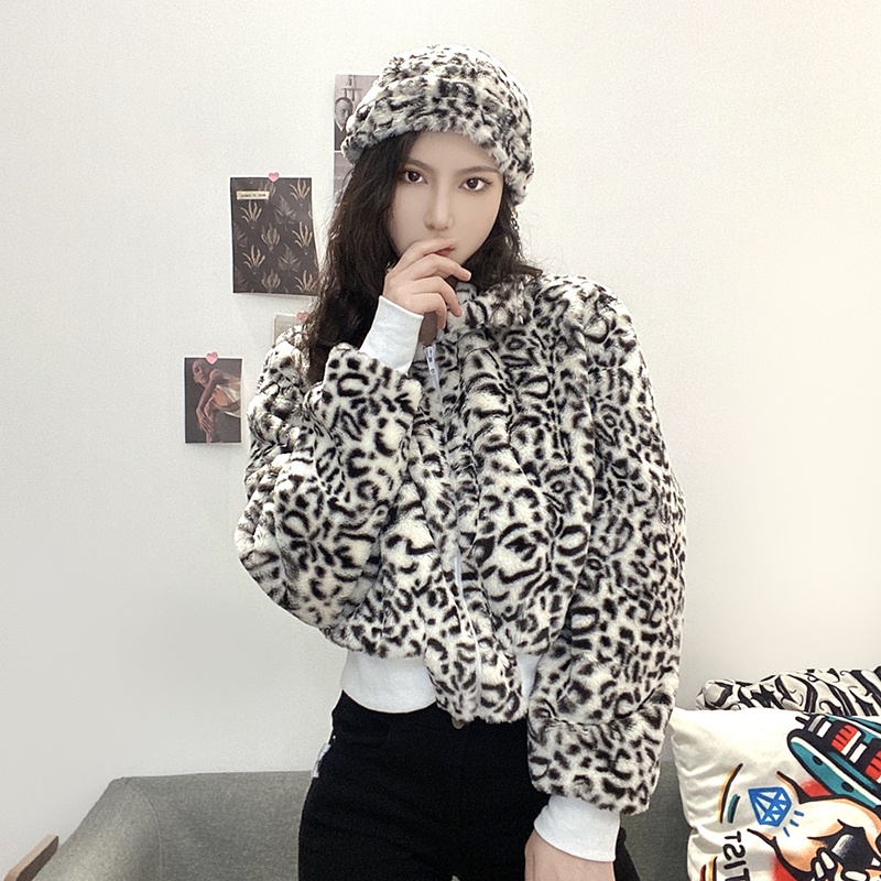 #Sisjuly# Super cute leopard print vitality girl zipper short jacket women warm new cardigan