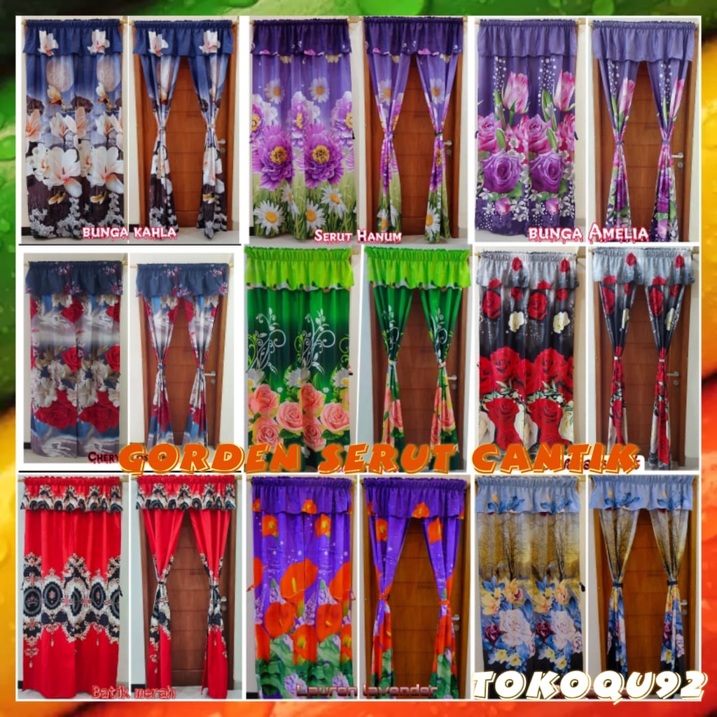 GORDEN SERUT MOTIF BUNGA / GORDEN SHABBY / GORDEN MOTIF KARTUN / GORDEN MURAH / GORDEN PINTU JENDELA