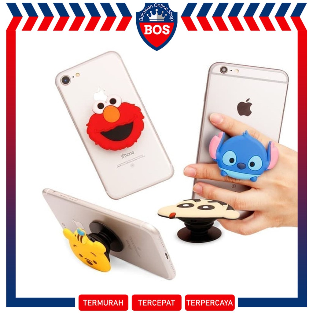 BOS POPSOCKET 3D KARAKTER 3D CARTOON POPSOCKET RING HP POPSOCKET PVC