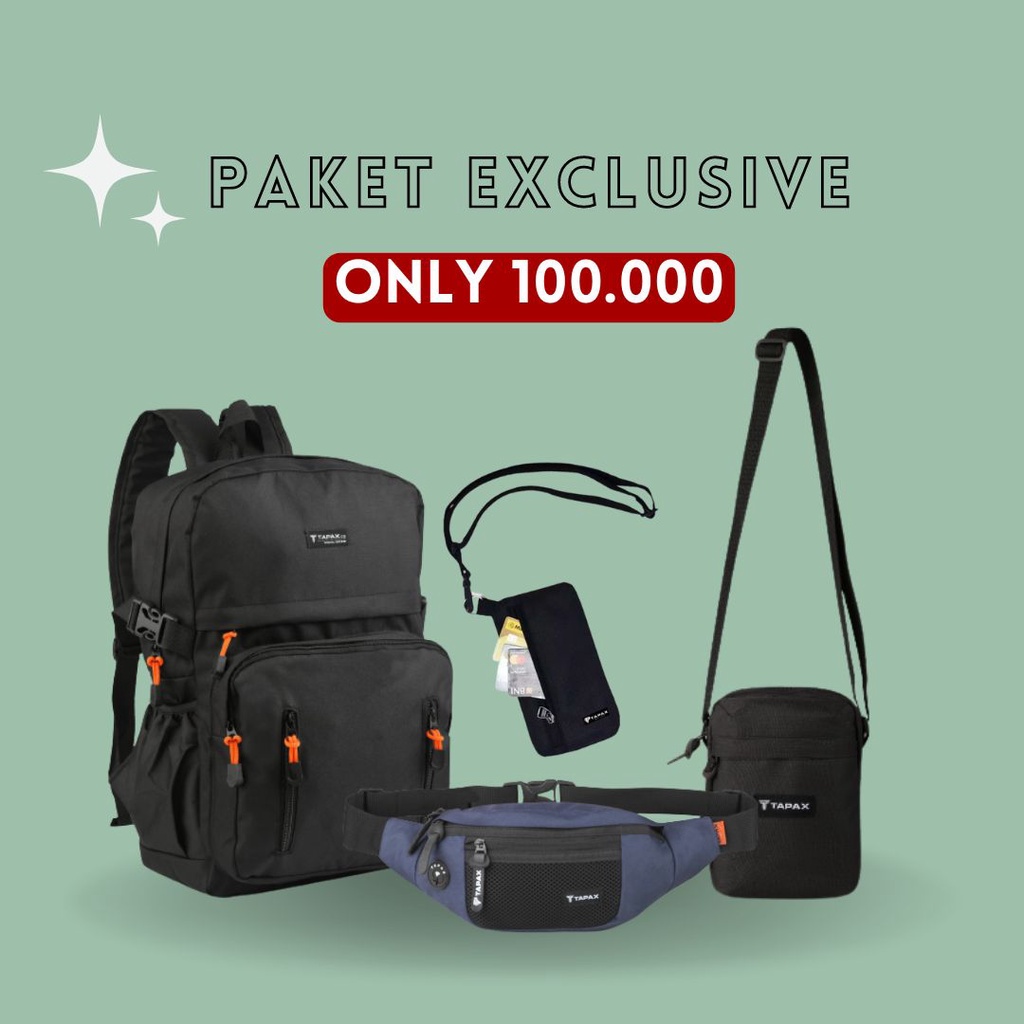 paket bundle tas waistbag ransel tapaxco