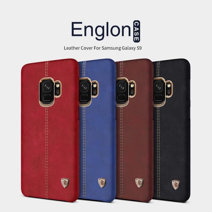 SAMSUNG Galaxy S9 NILLKIN ENGLON Back Soft Hard Leather Case - Hitam