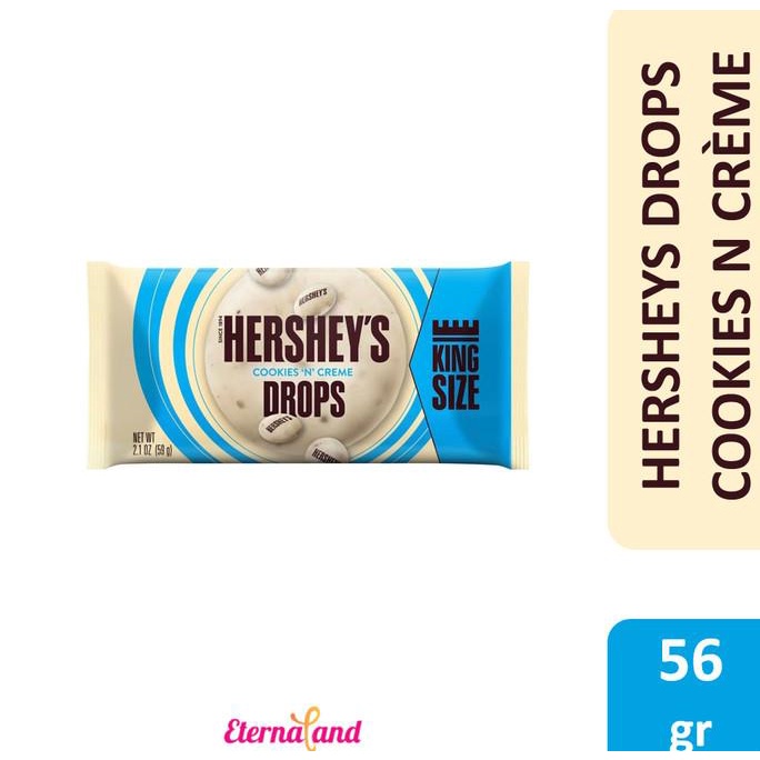 

Hershey Cookies N Creme Drops 59 Gr - Cokelat Kukis N Krim Impor Usa