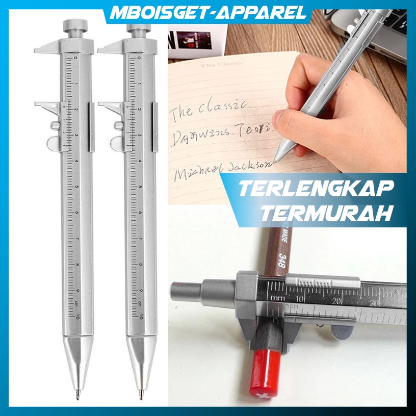 

MBOISGET - Taffware Pena Pulpen Multifungsi Ballpoint Pen Caliber Measuring Tool Scale Ruler