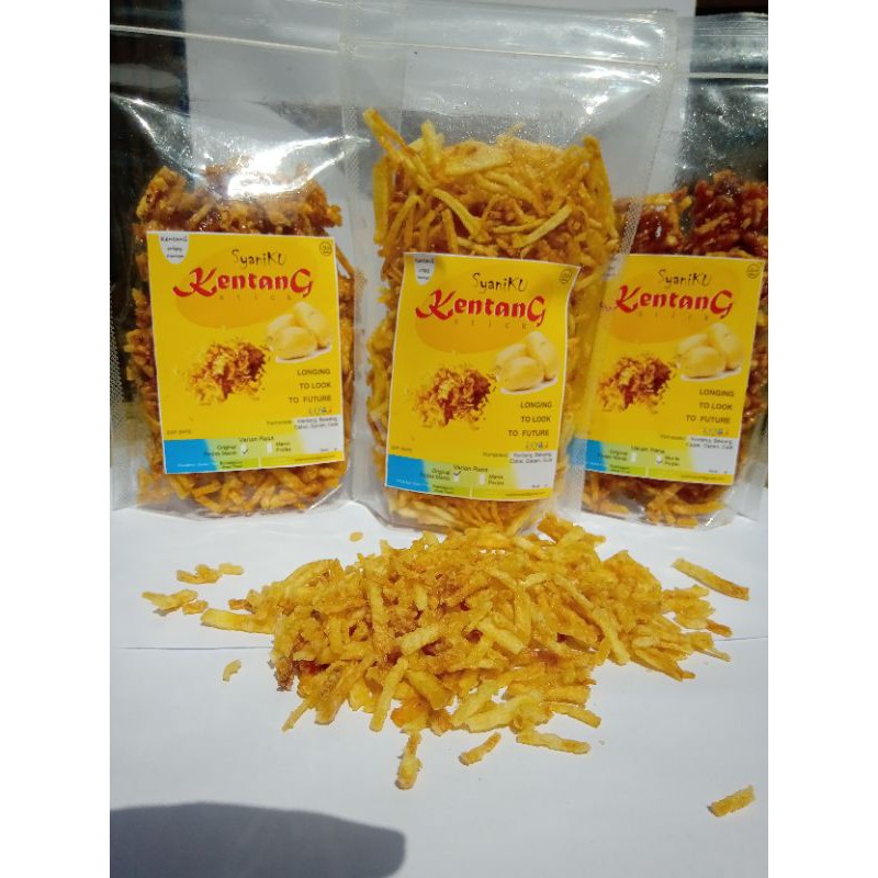 

Kentang crispy stick / syaniku / sedaap mantaps rasa istimewa