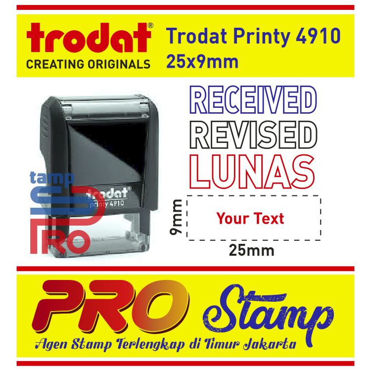 

Stempel Otomatis Printy / Custom Design Trodat 4910