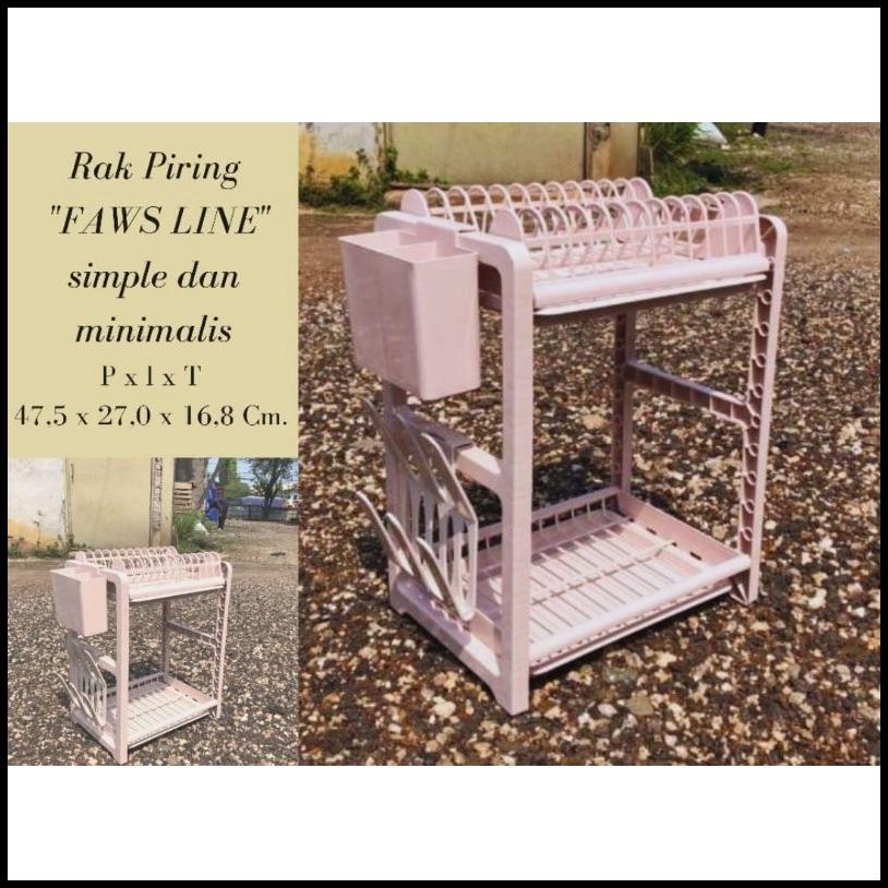 [2000Gr] T539 | Rak Fawsline Kecil Rak Piring / Fawsline 2 Tingkat