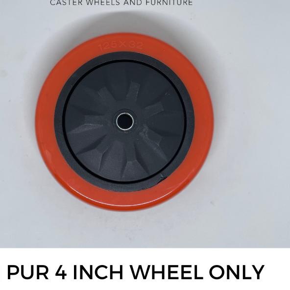 Roda PU Merah RHJ-TW Medium Duty Diameter 4 Inch