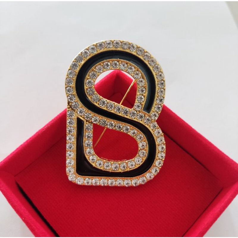 Brooch Buttonscarves KW//Bros Buttonscarves Polos/Mata/Mutiara-F-GOLD