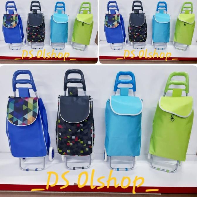 troli belanja keranjang supermarket/ tas troli belanja trolley roda