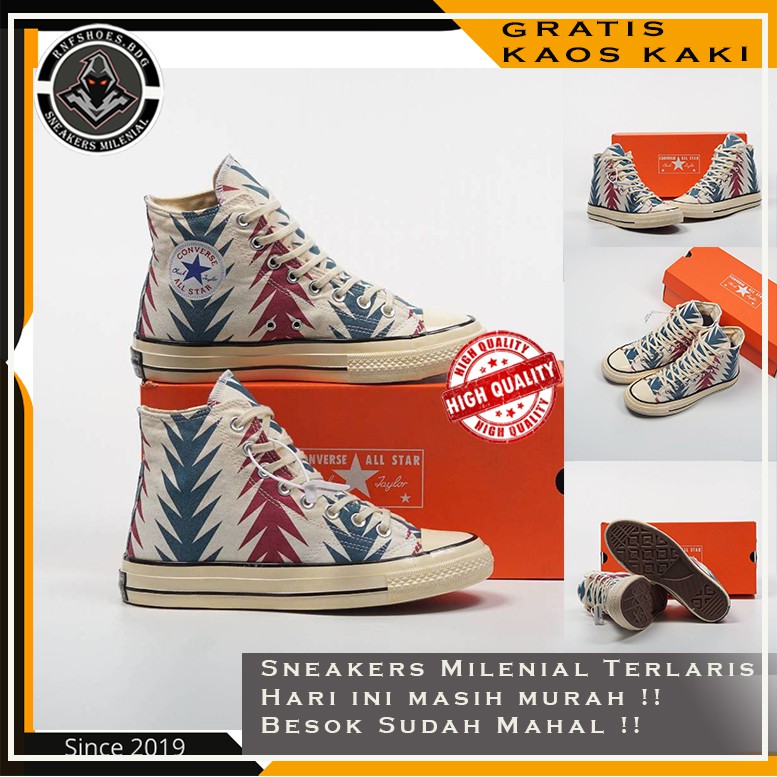 Converse All Star 70s High Archive Print Chili Paste Size 37-44 Original Premium Import Bnib