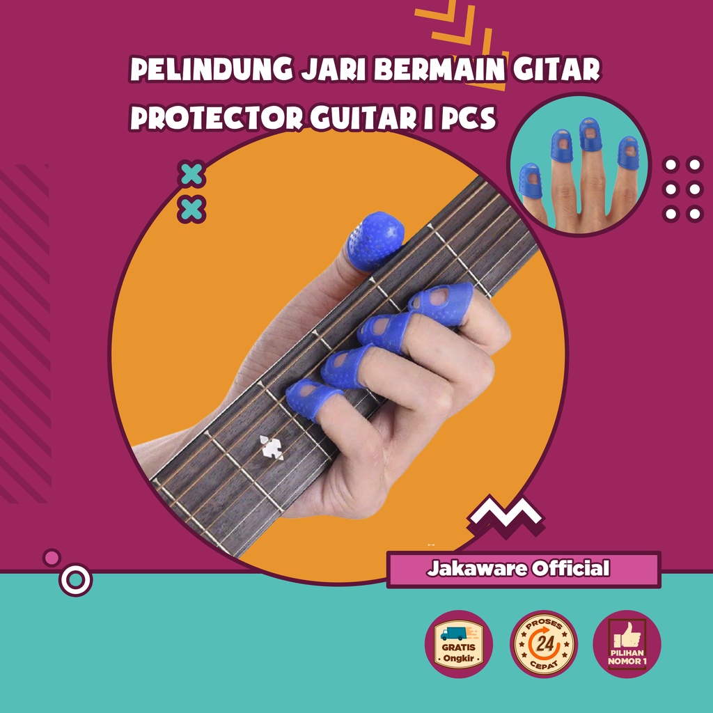PELINDUNG JARI BERMAIN GITAR FINGER PROTECTOR GUITAR 1 PCS UKULELE BANJO MANDOLIN AKUSTIK ELEKTRIK L