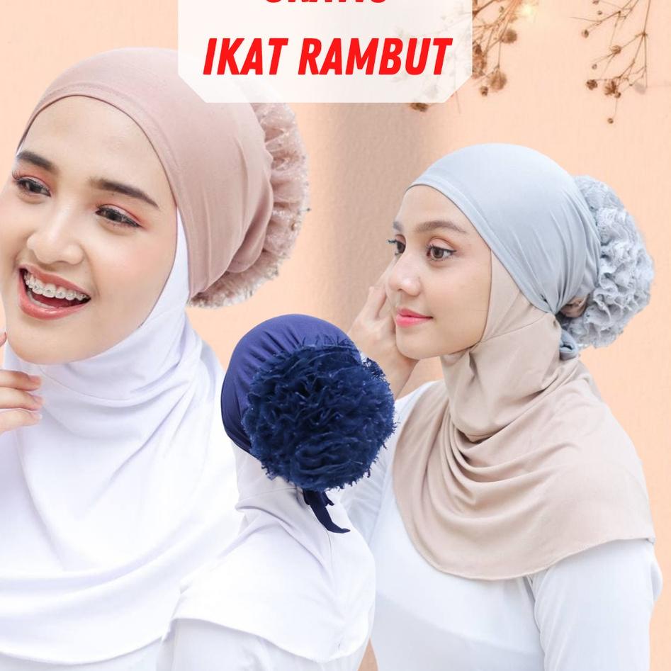 Sekarang Meriah Ciput Turki Cepol Renda Premium Brukat Polos  / Daleman Kerudung Ciput Cempol Inner 