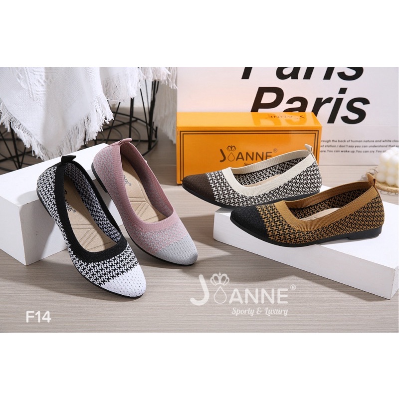 RESTOCK! [ORIGINAL] JOANNE FlyKnit Flat Shoes Sepatu Wanita #F14-6