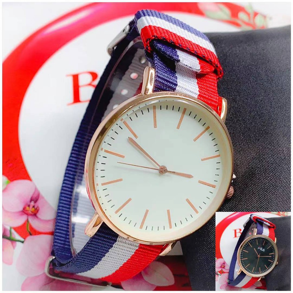 Ready Stock Geneva Jam Tangan Pria Canvas Korea Fashion Jam Tangan Murah Watch Men Women Watch