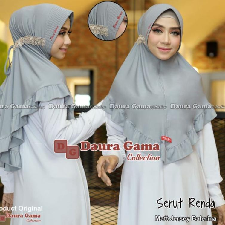 HIJAB INSTAN SERUT RENDA/ BERGO BY DAURA GAMA [BH.14Ap22l]