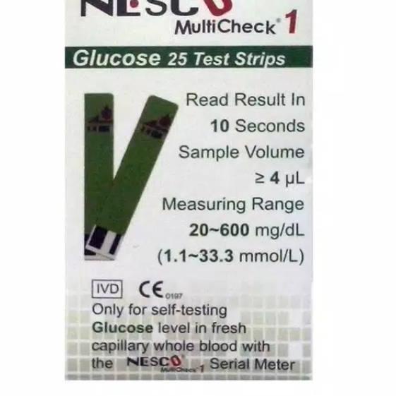 ❋ Nesco gula darah/ Strip Gula Darah Nesco glucose ➥