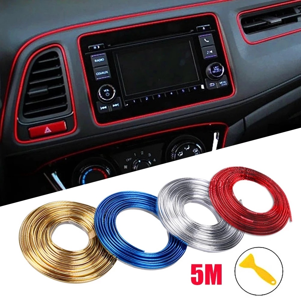 Strip cover trim panel Pintu Mobil Universal flexible Panjang 5m / 3m
