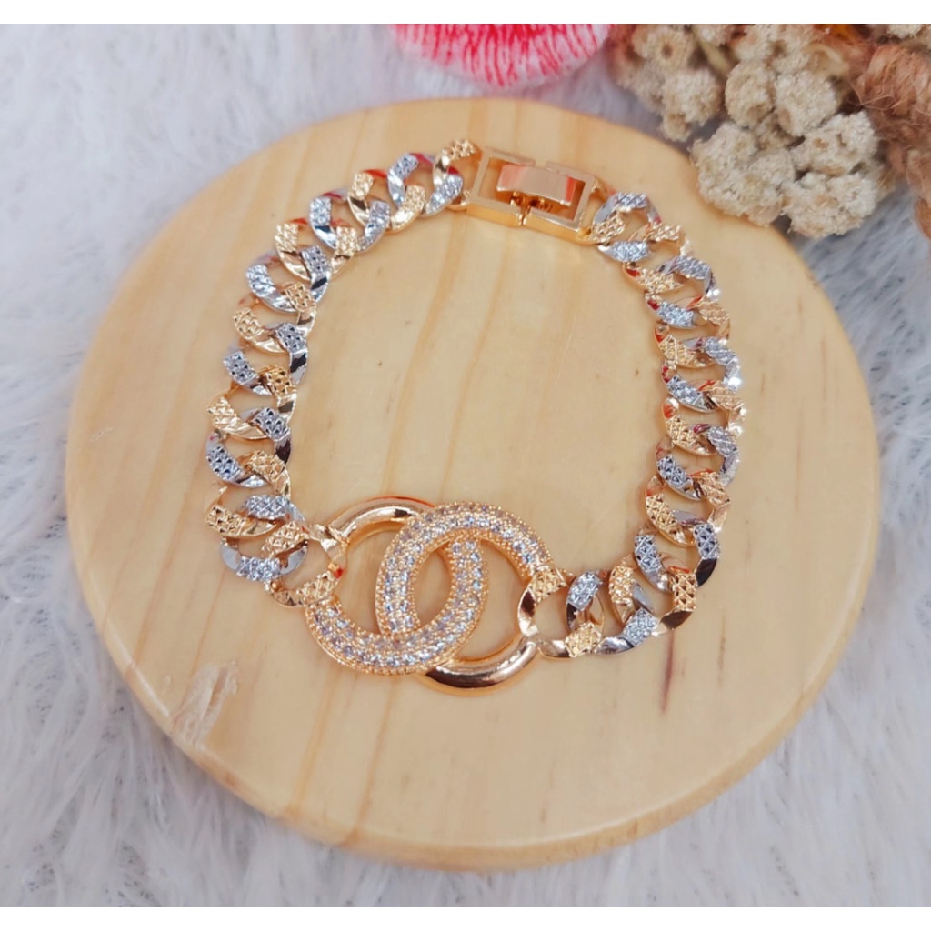 Gelang Xuping Permata Lapis Emas 18K Perhiasan Fashion