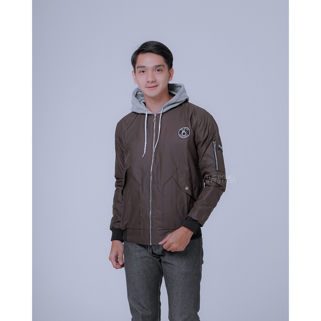 JAKET BOMBER HOODIE / JAKET PRIA BOMBER HOODIE THE BOJIEL