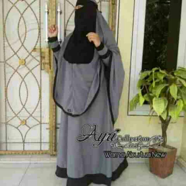 gamis syari  wolfis / set gamis cadar bandana / set gamis