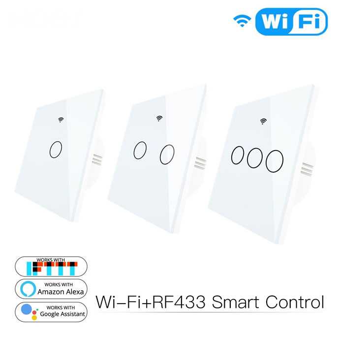 TD - SKT Tuya Saklar Lampu Wireless WIFI RF 433 Mhz Smart Home - WHK05